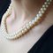 Collar de dos hileras de perlas cultivadas blancas, años 70, Imagen 10