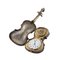 Violin-Shaped Pocket Watch in Silver Case, St. Petersburg, 1870s 3