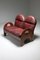 Walnut and Leather Arcata 2-Seater Sofa by Gae Aulenti for Poltronova, 1968, Image 11