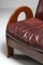 Arcata Easy Chairs by Gae Aulenti, Walnut and Burgundy Leather, 1968 From Poltronova, Set of 2, Image 13