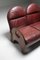 Walnut and Burgundy Leather Arcata 3-Seater Sofa by Gae Aulenti for Poltronova, 1968 11