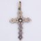 Ciondolo a croce in argento con diamanti con taglio a rosetta, XIX secolo, Immagine 2