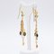 Boucles d'Oreilles en Or Jaune 18k avec Quartz Coloré, 1980s, Set de 2 2