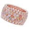 Anello a fascia in oro rosa 14 carati con zaffiri e diamanti, Immagine 1