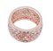 14 Karat Rose Gold Band Ring with Sapphires and Diamonds 3