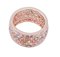 Anillo de oro rosa de 14 quilates con zafiros y diamantes, Imagen 3
