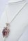 Collana con ciondolo in oro rosa 14 carati e argento con perle, ametista, smeraldi e diamanti, Immagine 3