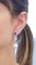 Boucles d'Oreilles en Platine avec Perles Blanches, Rubis et Diamants, Set de 2 5