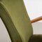Poltrone e divano in quercia e velluto verde, anni '50, set di 3, Immagine 12