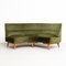 Green Velvet and Oak Armchairs and Sofa, 1950s, Set of 3, Image 20