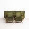 Fauteuils et Canapé en Velours Vert et Chêne, 1950s, Set de 3 3