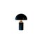 Grande et Petite Lampe de Bureau Atollo Noire par Vico Magistretti pour Oluce, Set de 2 2