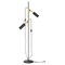 Black Brass Stav Two Arms Floor Lamp by Johan Carpner for Konsthantverk 1