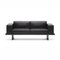 Refolo Modulares Sofa aus Holz & Schwarzem Leder von Charlotte Perriand für Cassina 3