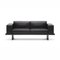 Wood and Black Leather Refolo Modular Sofa by Charlotte Perriand for Cassina, Image 3