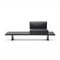 Wood and Black Leather Refolo Modular Sofa by Charlotte Perriand for Cassina 4