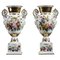 Paris Porcelain Vases with Floral Decoration, Set of 2 1
