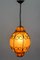 Venetian Style Pâte de Verre Glass Metal Caged Lantern Pendant Light 12