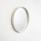 Italian Modern Round White Wood Wall Mirror, 1980s 2