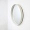 Italian Modern Round White Wood Wall Mirror, 1980s 3