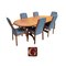 Tavolo da pranzo Mid-Century in teak e afromsia con sei sedie di G-Plan, set di 7, Immagine 4