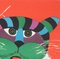 Large Polish Stripy Cat Circus Poster by Hilscher, 1975 4