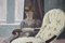 Scena di interni della Cornovaglia con ragazza e sedia, olio su tavola, con cornice, Immagine 4