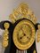 Neoclassical Ebonized Wood and Bronze Lyre Pendulum Clock 4