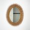 Specchio da parete ovale Mid-Century in vimini e bambù, Italia, anni '60, Immagine 4