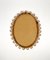 Mid-Century Italian Oval Wall Mirror in Rattan and Bamboo, 1960s 6