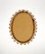 Mid-Century Italian Oval Wall Mirror in Rattan and Bamboo, 1960s, Image 6