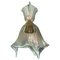 Venetian Transparent Murano Glass Lantern with Gold Hues, 1970s, Image 1