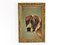 Victorian Portrait of a Bernard Dog, Oil on Canvas, Framed 9