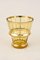Art Deco Glass Decanter Set in Amber Colored Gilt, 1920, Set of 7 17