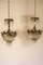 Lustres Style Empire Vintage à 3 Lampes avec Pendants, Set de 2 3