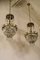 Lustres Style Empire Vintage à 3 Lampes avec Pendants, Set de 2 4