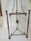 Art Nouveau Style Triangular-Shaped Lantern in Bronze and Glass 4