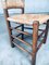 Rustic Oak and Rush Dining Chair Set, Belgium, 1950s, Set of 5, Image 23