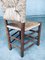 Rustic Oak and Rush Dining Chair Set, Belgium, 1950s, Set of 5 6