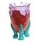 Clear Extracolour Clear Lilac, Matt Red and Turquoise Vase by Gaetano Pesce for Fish Design 2