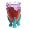 Clear Extracolour Vase in Lila, Mattrot und Türkis von Gaetano Pesce für Fish Design 2