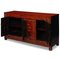 Rot lackiertes florales Sideboard 3