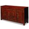 Credenza floreale laccata rossa, Immagine 1