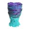 Clear Purple and Matt Turquoise Spaghetti Vase by Gaetano Pesce for Fish Design, Image 1