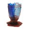 Vase Spaghetti Bleu Clair, Bleu Clair et Rubis Foncé par Gaetano Pesce pour Fish Design 1
