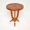 Art Deco French Figured Walnut Occasional Side Table, Image 2