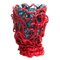 Special Clear Aqua and Coral Red Spaghetti Vase by Gaetano Pesce for Fish Design, Image 1