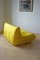 Dubai Yellow Leather Togo Living Room Set by Michel Ducaroy for Ligne Roset, 1979, Set of 5 8