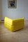 Dubai Yellow Leather Togo Living Room Set by Michel Ducaroy for Ligne Roset, 1979, Set of 5 12