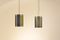 Dutch Mid-Century Tricolor Pendant Lamps from Anvia, Set of 2 10